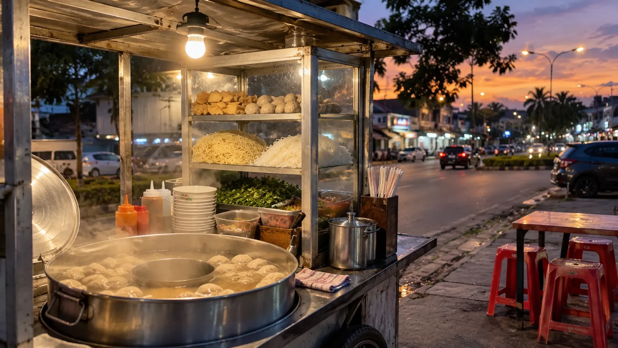 Noodles food in Bengkong, Batam