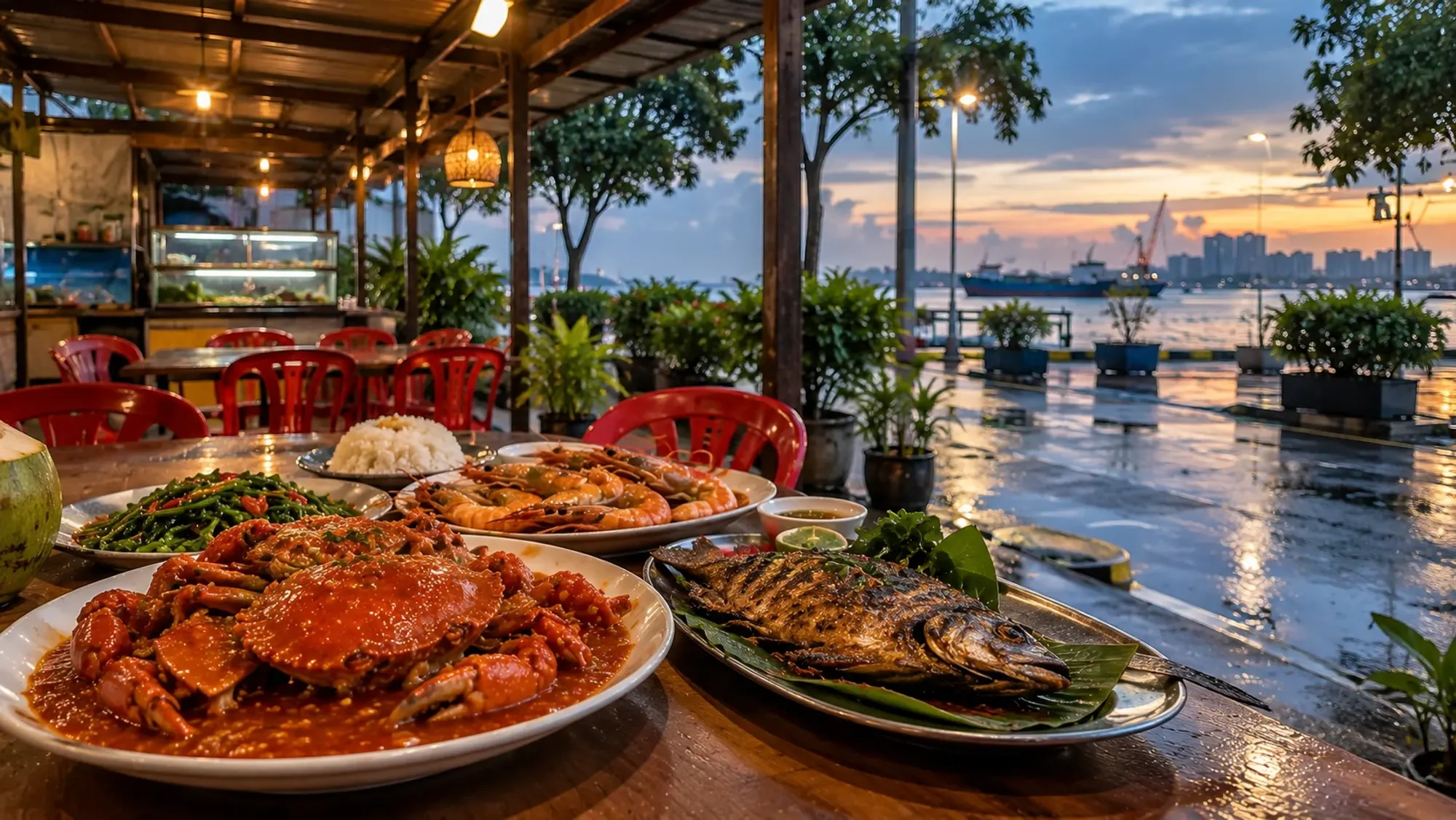Seafood food in Bengkong, Batam