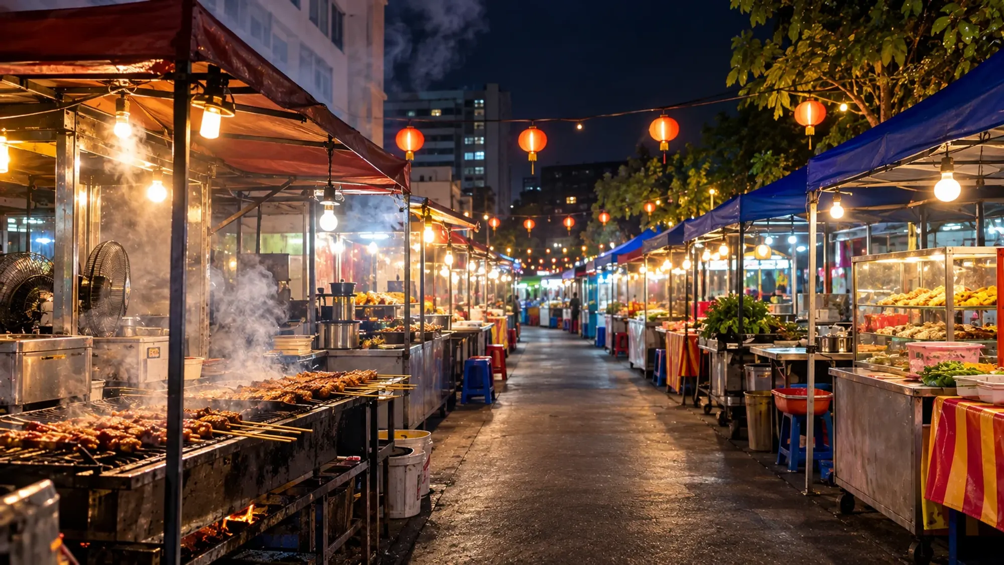 Street food & food courts food in Nagoya, Batam