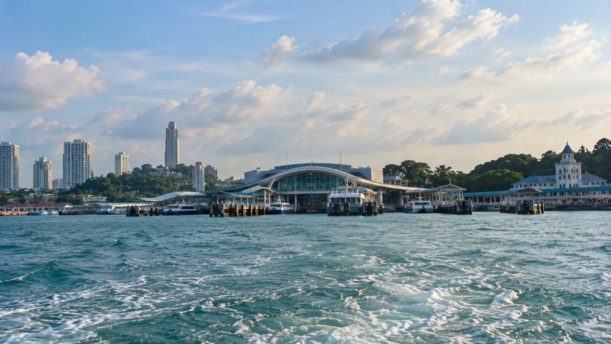 Ferry from Tanah Merah (Singapore) to Batam Centre (Batam), late morning