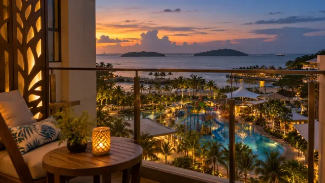 The view from a room balcony of a 4-star resort — Ayola Signature Ocarina Batam, a 4-star resort in Bengkong, Batam