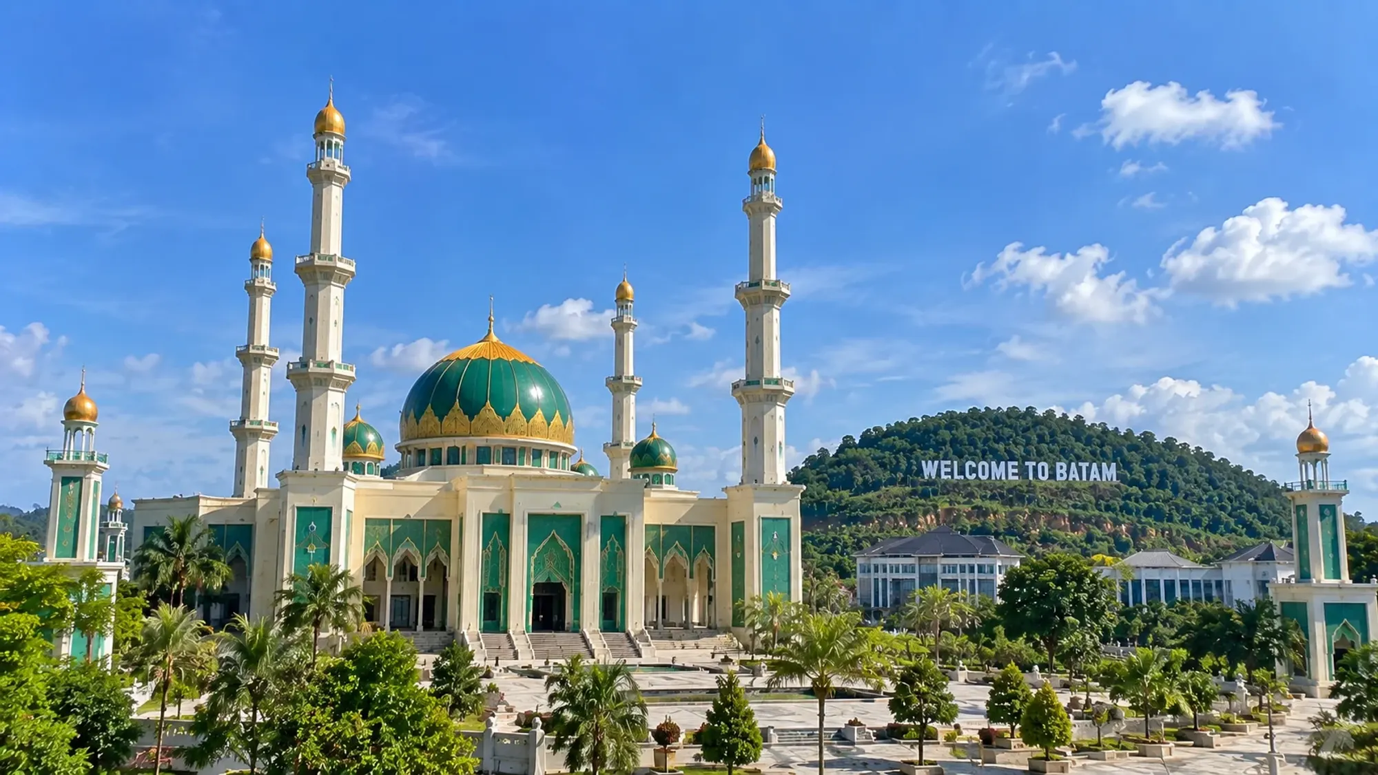 Batam Grand Mosque (Masjid Raya Batam), a mosque in Batam Centre, Batam
