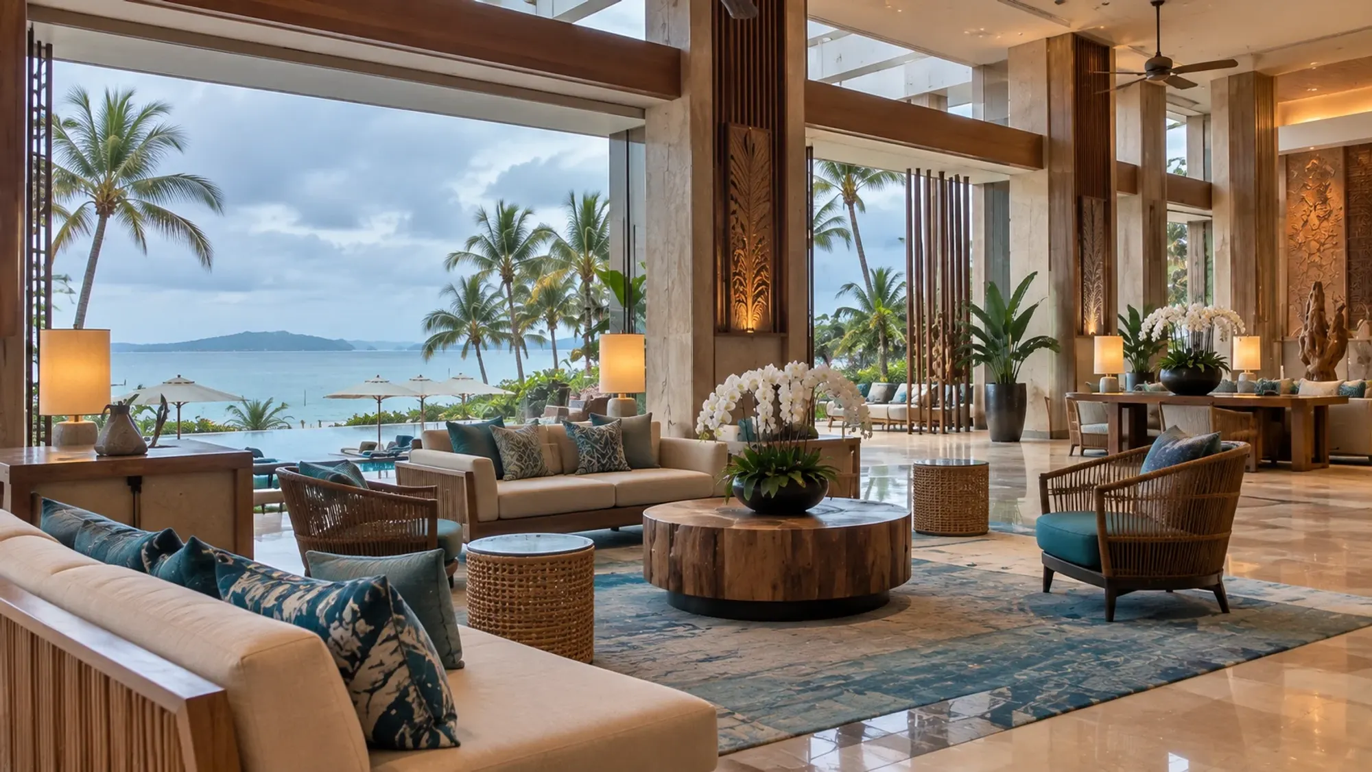 The lobby lounge interior of a 4-star resort — Batam View Beach Resort, a 4-star resort in Nongsa, Batam
