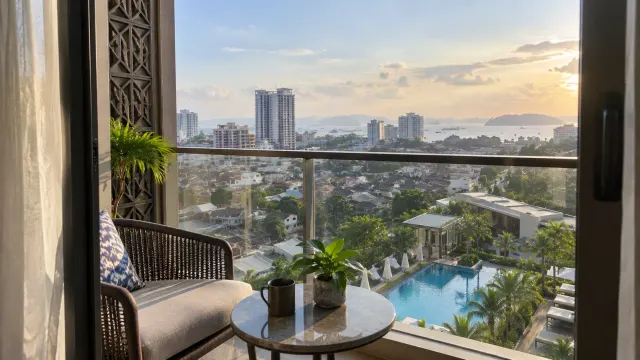 The view from a room balcony of a 4-star city hotel — Four Points by Sheraton Batam, a 4-star city hotel in Nagoya, Batam